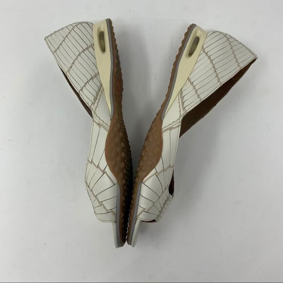 Cole Haan Air White Cream Leather Peep Open Toe Size 8.5AA - Picture 5 of 9